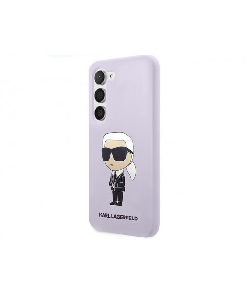 Husa Samsung Galaxy S23 Plus, Originala Karl Lagerfeld,Silicone Ikonik Karl, Mov