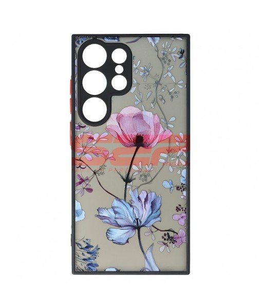 Husa Samsung Galaxy S24 Ultra, Plastic Dur cu protectie camera, Poppy, Negru