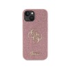 Husa IPhone 15, Guess Originala, Glitter Script Big Logo, Roz