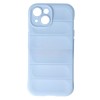 Husa iPhone 15 Plus, Silicon Cauciucat cu Protectie Camera, Albastru Light